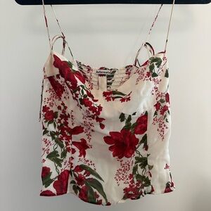 Reformation Red and Green Spaghetti Strap Camisole